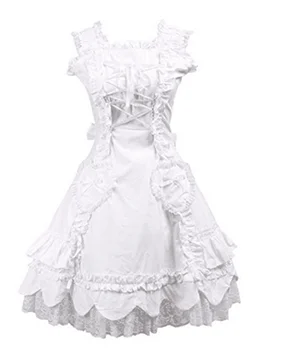 lolita šaty čipky princezná vintage falbala vysoký pás tlač viktoriánskej šaty kawaii dievča gothic lolita jsk loli Princezná čaj