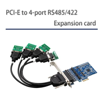 PCI-E Stúpačky Karty Adaptéra PCI-E 4-port RS485/422 sériový port karty pre priemyselné použitie PCIE slot karty PCI Express Rozširujúca Karta Prevodníka