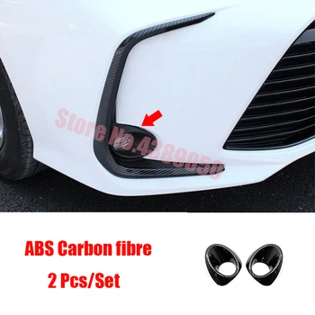 ABS Uhlíkových vlákien Pre Toyota Corolla Sedan 2019 2020 Príslušenstvo Auto predné hmlové tienidlo kryt rám, Kryt Výbava Auta Styling 2ks