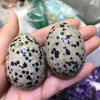 1pcs Prirodzené a krásne škvrnitá kameň crystal vajcia vzor dekorácie zbierky na darček