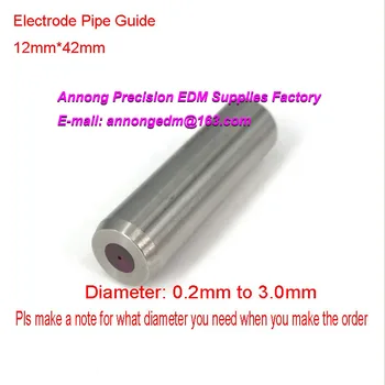 (5 Kusov) Ø0.3 mm EDM Elektródy Trubice Ruby Rúry Sprievodca OD12*Dĺžka je 42mm pre ZhongTe vŕtačke