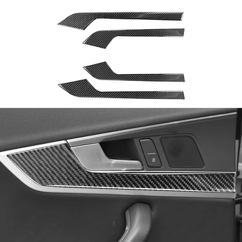 pre Audi A4 B9 2017 2018 2019 Panel Dverí Dekorácie Kryt Výbava Nálepky Odtlačkový Auto Interiérové Doplnky Carbon Fiber
