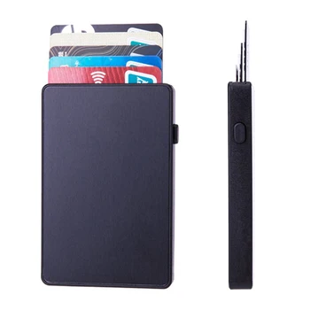 Anti-theft Hliníkové Jedno Pole Smart Peňaženky Slim RFID Spojka Pop-up Tlačidlo Karty Držiteľ Karty Prípade