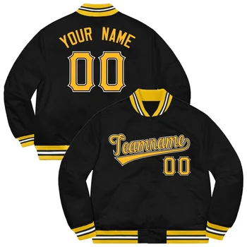 Vlastné Mužov Varsity Baseball Jacket Bežné Mikina Letterman Bombardér Coats Osobné Výšivky Steh Názov Písmena Num