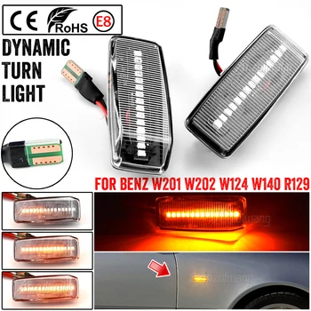 Dynamické Tečie LED Strane Marker Zase Signálneho Svetla Na Mercedes Pre Benz C E S SL TRIEDY W201 190 W202 W124 W140 R129