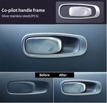 Pre Volvo XC60 2010-2018 ABS chrome Co-pilot rukoväť rám 2ks