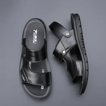 Letné Nepremokavé Non-Slip Sandále pánske Mäkké Dno Opotrebovaniu Papuče Dual-Purpose Priedušná Sandále Mužov Veľkosť 38-47