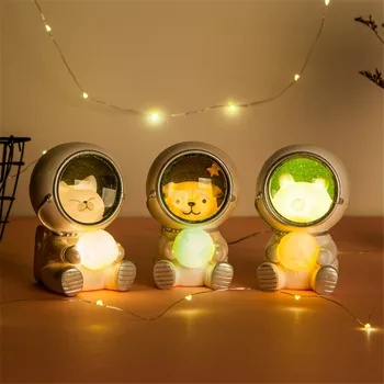 Galaxy Guardian LED Nočné Svetlo Škôlky Mesiac Lampy Astronaut Tabuľka Dekoratívne Osvetlenie, Detská Deti Hračky Darček k Narodeninám Drop Shipping