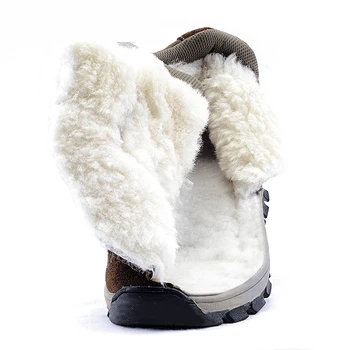 Muži zimné topánky 2021 originálne kožené zimné topánky, teplé 100% vlna mužov čižmy non-slip nepremokavé sa dvere topánky