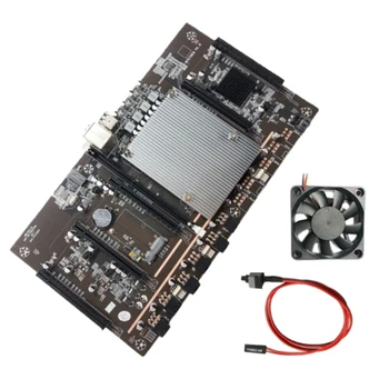 X79 H61 BTC Ťažba Doske 5X PCI-E 8X S Chladiaci Ventilátor+Switch Kábel LGA 2011 DDR3 Podporuje 32G Rozstup 60 mm
