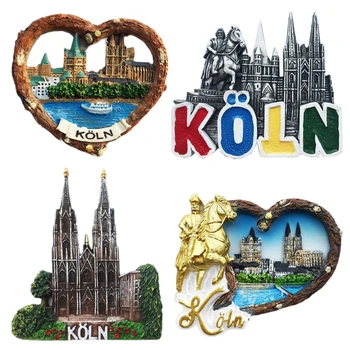 Ručne Maľované Kolínska Katedrála, Nemecko 3D Magnety na Chladničku cestovného Ruchu Suvenírov Chladnička Magnetických Nálepiek