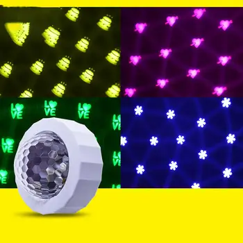 Usb Atmosféru Led Lampa Fáze Tému Projektor Auto Farebné Hlasové Ovládanie Svetiel Ktv Festival Narodeninovej Party Magic Ball Svetlo