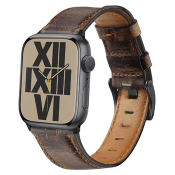 Retro Originálne Kožené Pútko pre apple hodinky Series 7 45mm 41mm 44 mm 40 mm SE 6 5 3 42mm 38mm watchband náramok applewatch Band