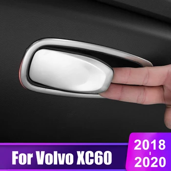 Pre Volvo XC60 2018 2019 2020 Nehrdzavejúcej ocele Auto Co-pilot Rukavice Úložný Box Rukoväť Výbava Zahŕňa Dekorácie, Nálepky Príslušenstvo
