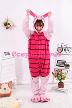 Prasiatko Ošípaných Pyžamo Zvierat Cosplay Kostým Dieťa Dospelých Pyžamo Onesies Cartoon Sleepwear Sleepsuit