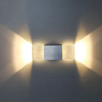 Moderný jednoduchý LED 2W/6W, domácich kutilov nástenné svietidlo obojstrannú akryl dekorácie na stenu na čítanie