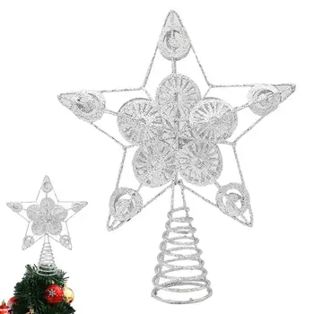 Vianočný Stromček Vňaťou Vianočný Stromček Vňaťou 5-Špicaté Hviezdy Dizajn Duté Star Treetop Pre Vnútorné Vonkajšie Vianočný Stromček