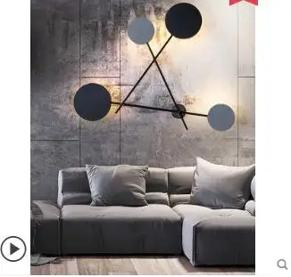 Nordic obývacia izba nástenné svietidlo moderný minimalistický tvorivé osobnosti kolo schodisko uličkou nástenné svietidlo spálňa dizajnér nástenné svietidlo