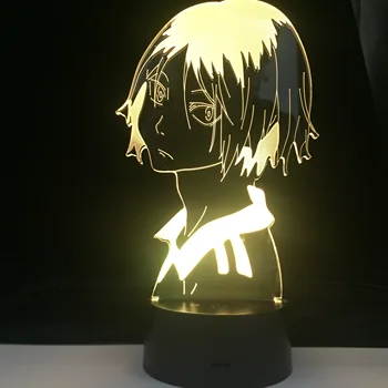 HAIKYUU KENMA KOZUME 3D PROFIL LED ANIME LAMPA Led 7 Farieb Svetla Japonské Anime Diaľkové Ovládanie Base stolná Lampa Dropshipping