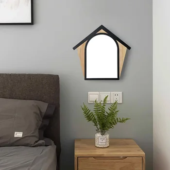 Nordic posteli spálňa moderný minimalistický nástenné svietidlo teplé a roztomilý kreslený dom tvar tvorivé Japonských lámp LB40814
