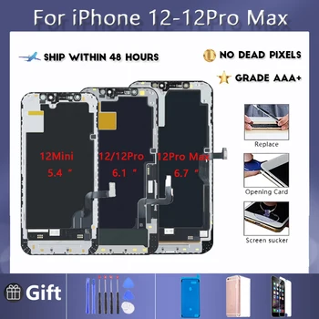 Nové LCD bez mŕtvych pixelov pre iPhone 12mini 12pro 12 Pro Max displej dotykový displej digitálny prevodník komponentov