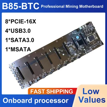 B85 ETH Baník základnej Dosky Pre CPU Nastaviť 8 grafická Karta Slotom Pre DDR3 Pamäte, Integrovaná VGA Rozhranie Nízky Výkon Ťažby Doske