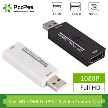 PzzPss Mini HD 1080P HDMI USB 2.0 Video Capture Kartová Hra Nahrávanie Box pre Počítač Youtube OBS Atď Live Streamingové Vysielanie
