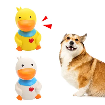 Latexová hračka pre psa žuť hračka kričať kačica bielenie zubov, čistenie interaktívne pet produktov