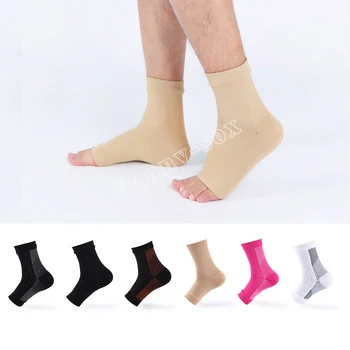 Unisex Nylon Mid-tube Štyri ročné obdobia Univerzálne Plastové Športové Legíny Kompresie Otvorené Prst Členkové Ponožky Rýchle Suché Priedušná